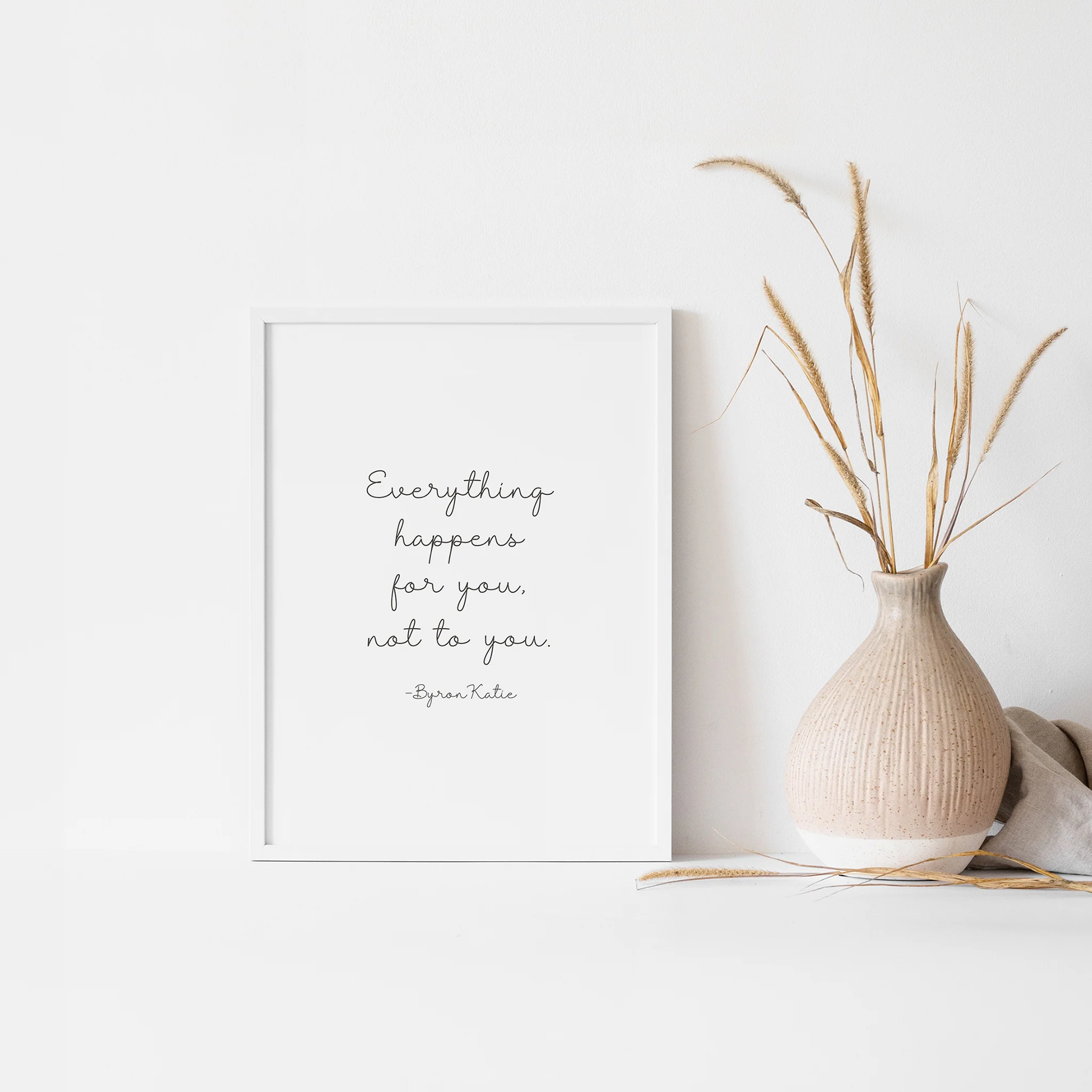"Everything happens for you, not to you." Byron Katie Quote Wall Art Print - Image 3