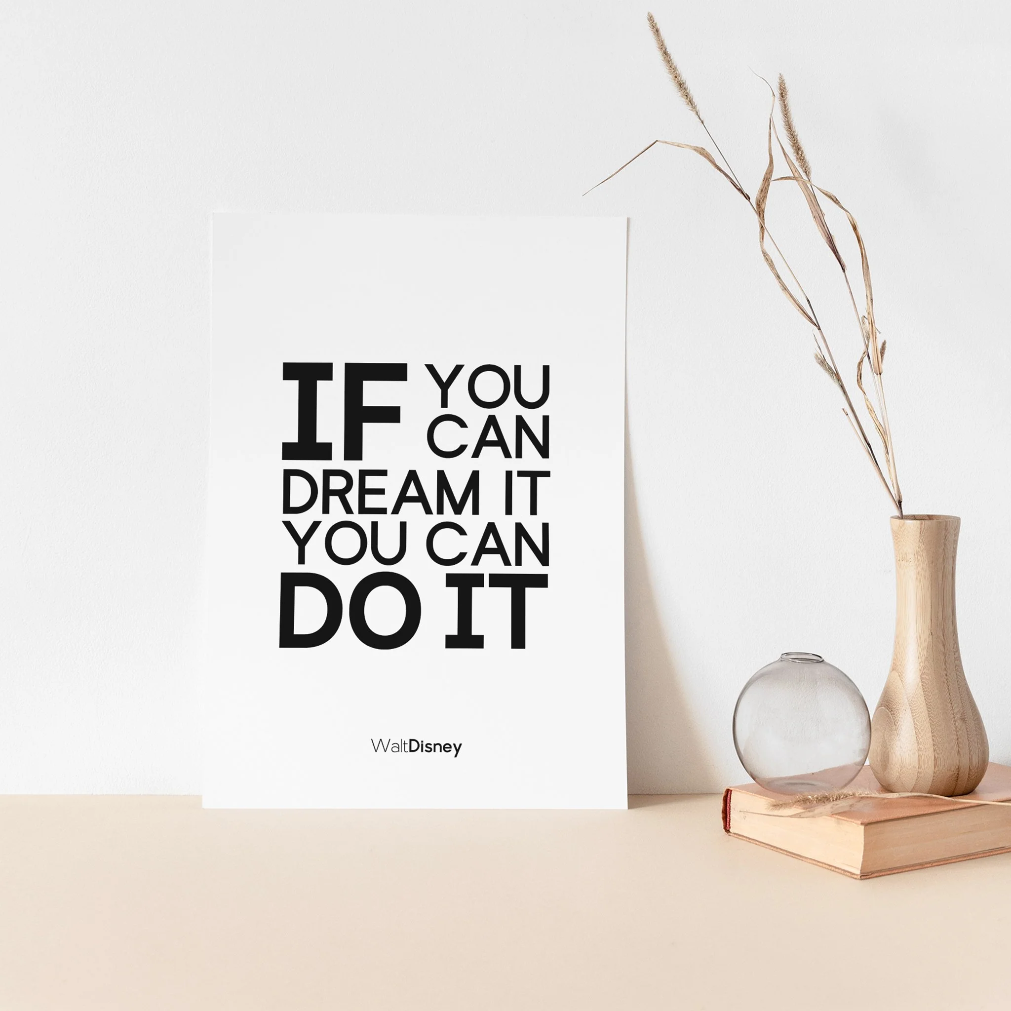 "If you can dream it, you can do it,"  Walt Disney Inspirational Quote Wall Poster - Image 3