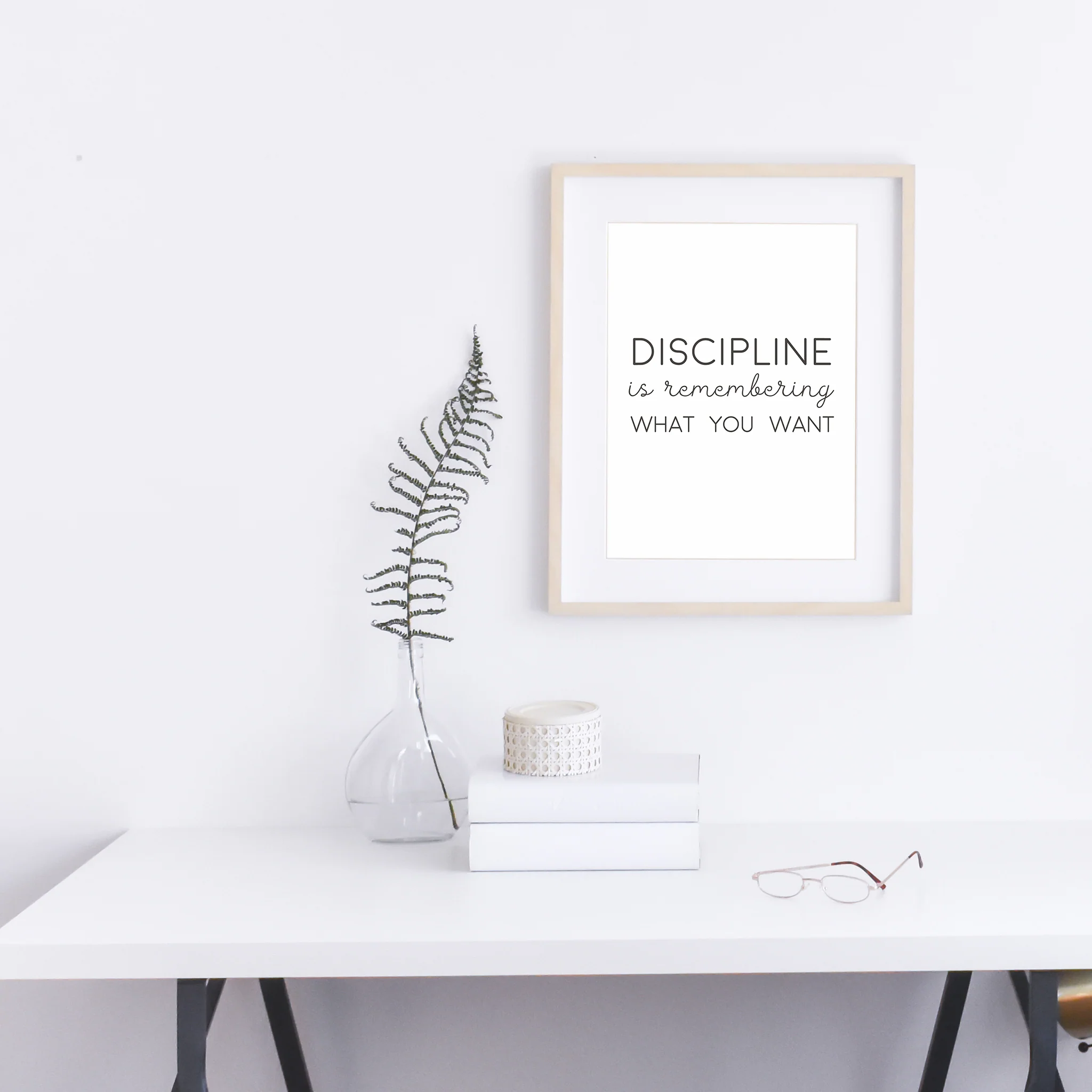 "Discipline is Remembering What You Want," Wall Art Print - Image 3