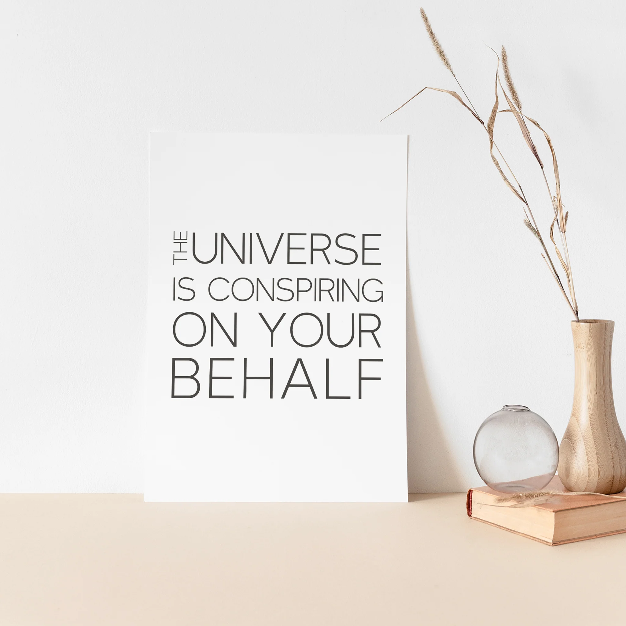 "The Universe is Conspiring on Your Behalf,"  Inspirational Wall Art Print - Image 3